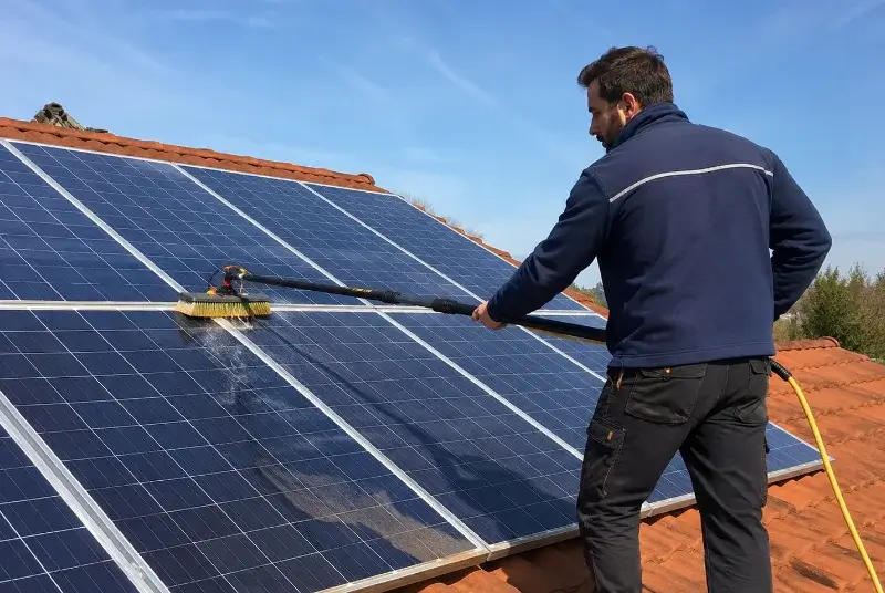 Nettoyage et entretien de panneaux solaires à la Chapelle-Chaussée