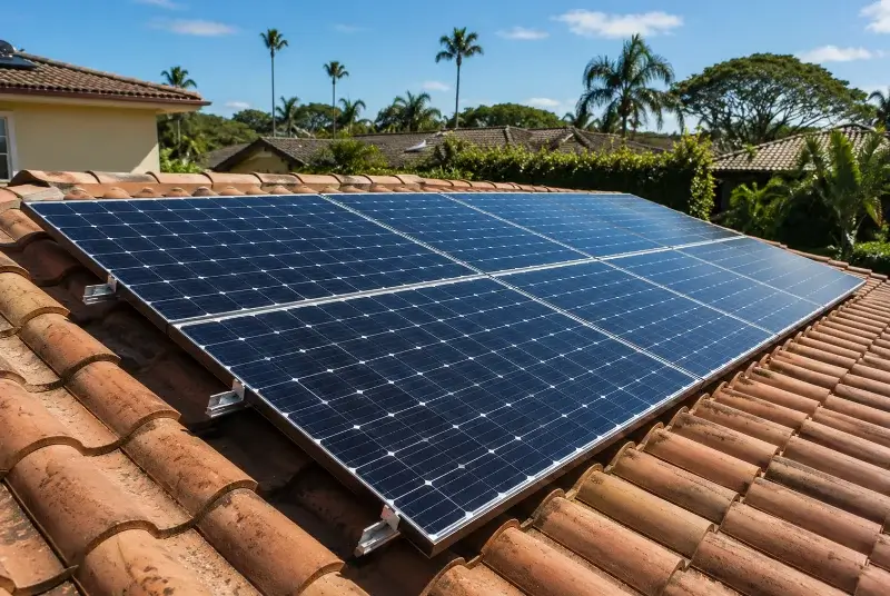 Installation de panneaux solaires à la Chapelle-Chaussée
